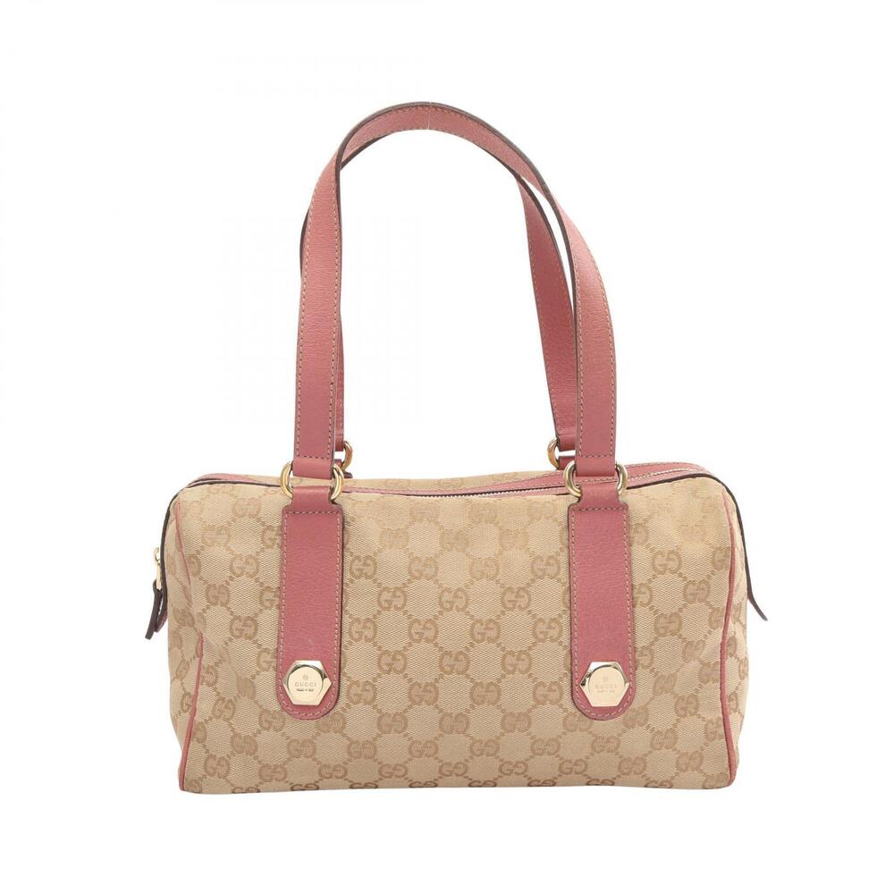 Gucci Charmy Boston Bag monogram canvas pink leather